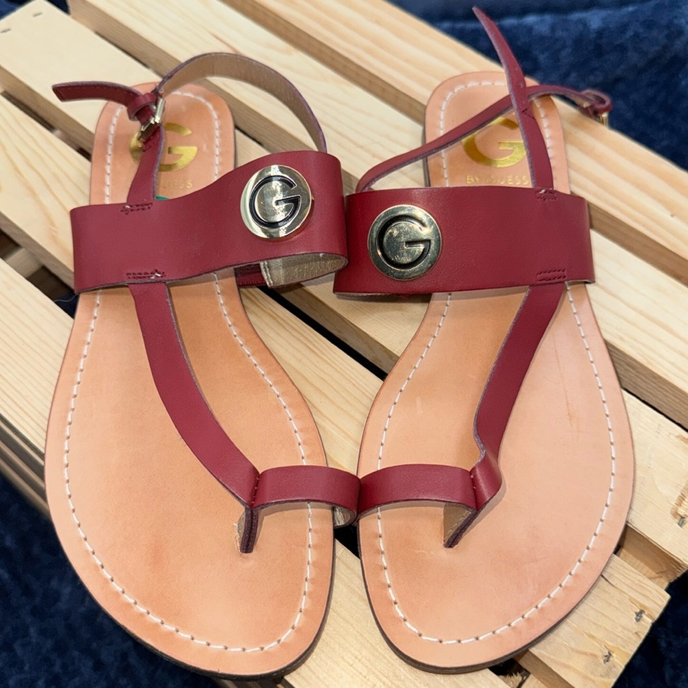 Ladies red sandals size 7.5